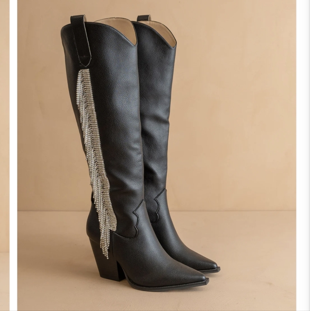 Vici | Oasis Society | Rhinestone Fringe Western Boots NWT - Picture 3 of 11
